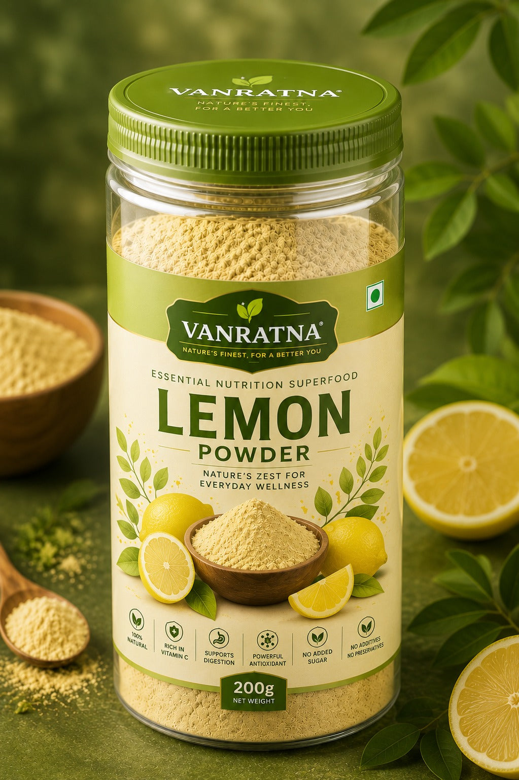 Vanratna Lemon Powder | 100% Natural Fruit Powder | 200g